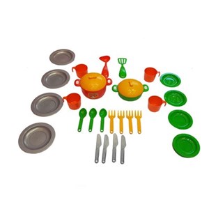 اسباب بازی آشپزخانه کلبه 32 پارچه زرین تویز ZARRIN TOYS_اسباب بازی لوازم خانگی